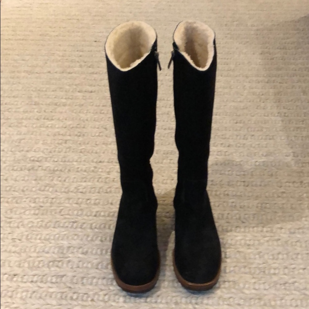 UGG Broome Suede Riding Boots Size 6 in Black